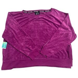 Sea-Doo Women's M Violet Terry Sweatshirt Pullover Sporty Coastal Loungewear NWT
